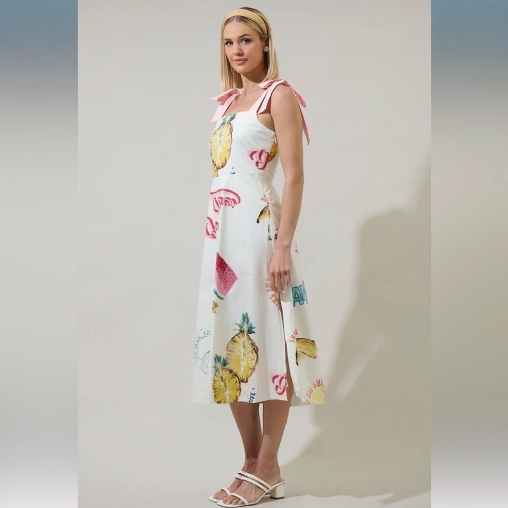 NWT Sugarlips Island Retreat Fruit Sundress XL Midi Length